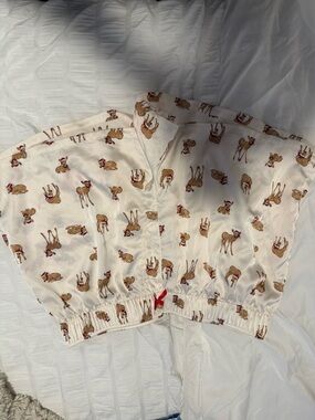 wild fable Cream Reindeer Print Pajama Shorts